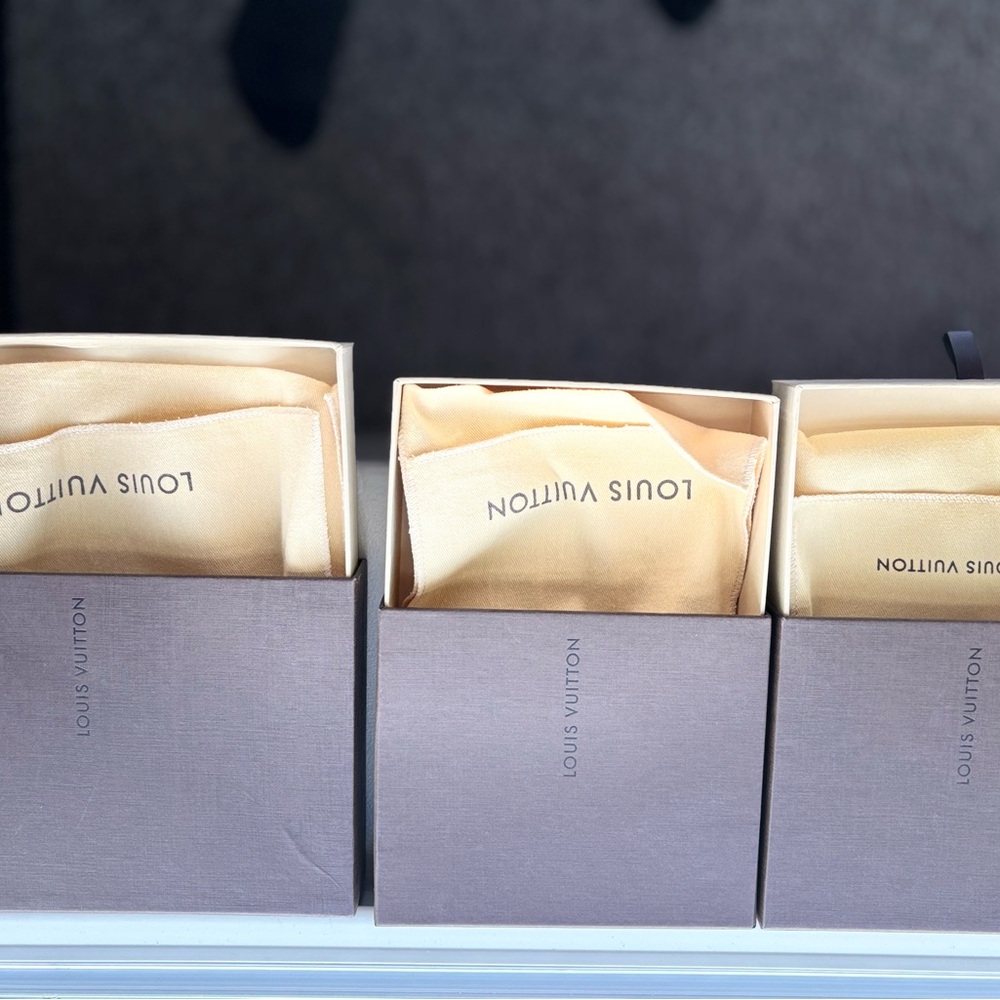 Louis Vuitton Cream and Brown Accessory Boxes